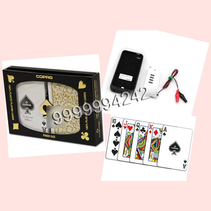 Brazil Copag Gold Black 1546 Marked Poker Cards, Spy Playing Cards
