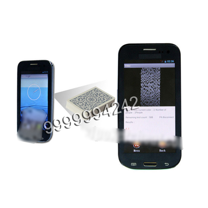 English Black Samsung Galaxy Poker Card Analyzer with Bluetooth Loop Earpiece