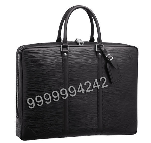 Custom Poker Cheating Equipment Black Leather Man Handbag For Card Exchanger