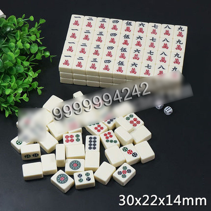 Invisible Gambling Accessories Marked Chinese Mahjong 136 Pieces For Contact Lense