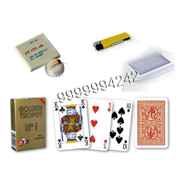 Italian Modiano Golden Trophy Plastic Marked Poker Cards For Poker Card Reader