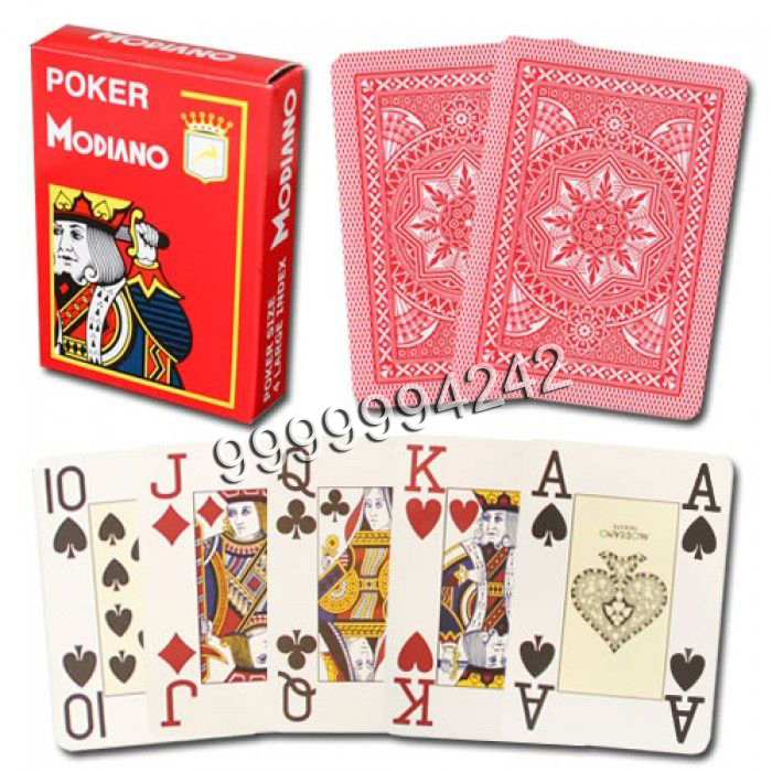 Professional Plastic Gambling Tools Modiano Cristallo Four PIP Playing Cards