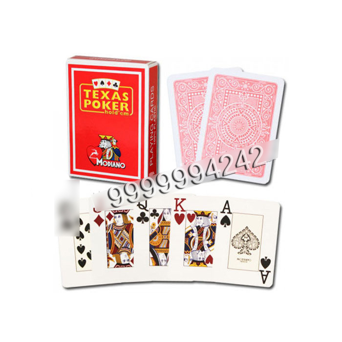Professional Plastic Gambling Tools Modiano Cristallo Four PIP Playing Cards