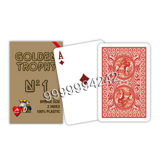 Plastic Modiano Golden Trophy Gambling Props Casino Grade Playing Cards