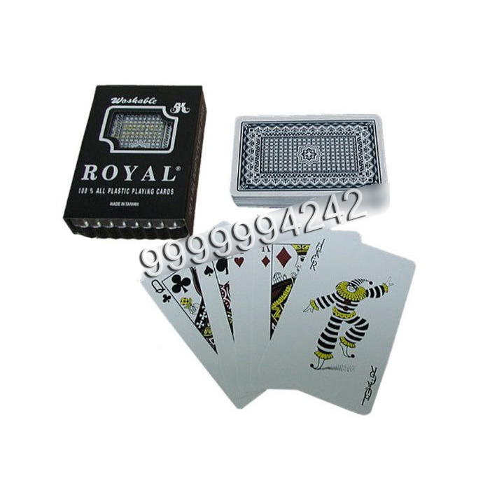 Taiwan Royal Gambling Props Plastic Playing Cards Bridge Size Regular Size